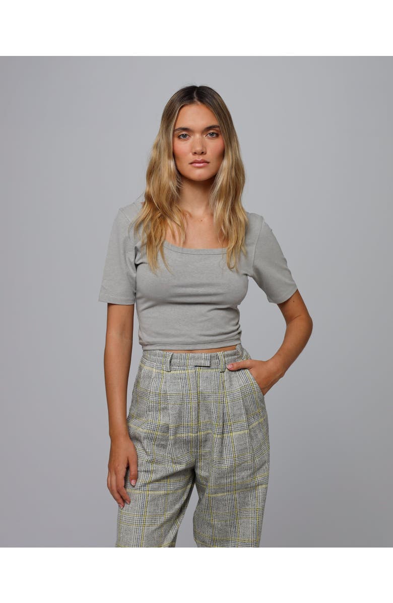 JUANA Classics Squareneck T-Shirt, Main, color, Gray