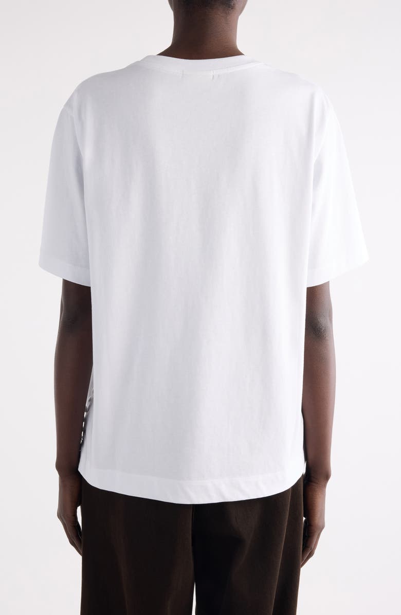 Dries Van Noten Heydu Side Button Cotton T-Shirt, Alternate, color, White