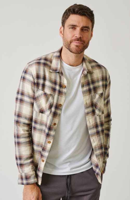 Leisure Lab Wolf Flannel Button Up In Brown