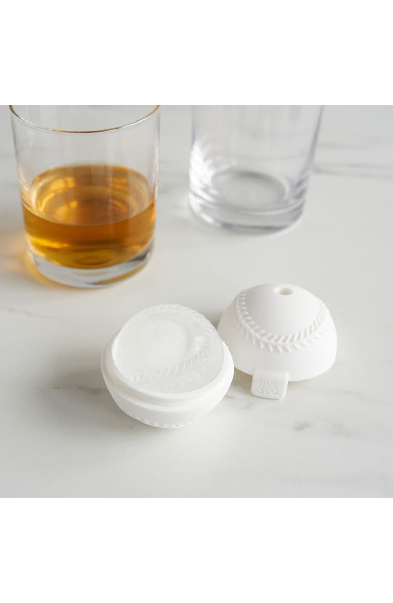 TrueZoo Baseball Silicone Ice Mold, Alternate, color, White