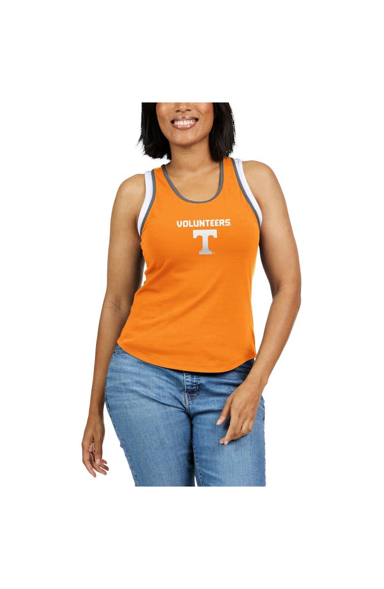 WEAR by Erin Andrews Women's WEAR by Erin Andrews Tennessee Orange Tennessee Volunteers Open Hole Razorback Tank Top, Alternate, color, 