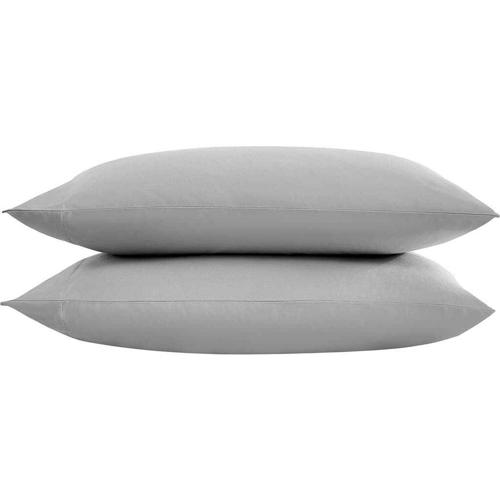 Vera Wang Cotton Blend 800tc Sateen Pillowcase Set In Steel Grey