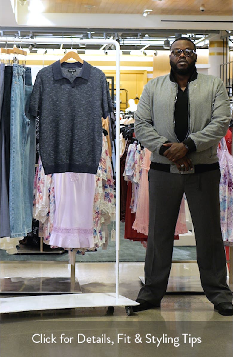 Short Sleeve Johnny Collar Polo Sweater, sales video thumbnail