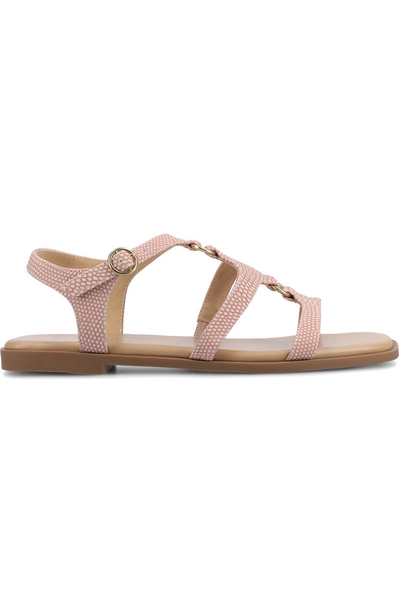 Journee Collection Briley Flat Sandal, Alternate, color, Pink