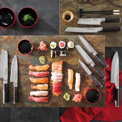 Cuisine::pro Damashiro 8" Emperor Carving Knife In Black