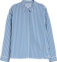 PARTOW Loren Stripe Cotton Button-Up Shirt