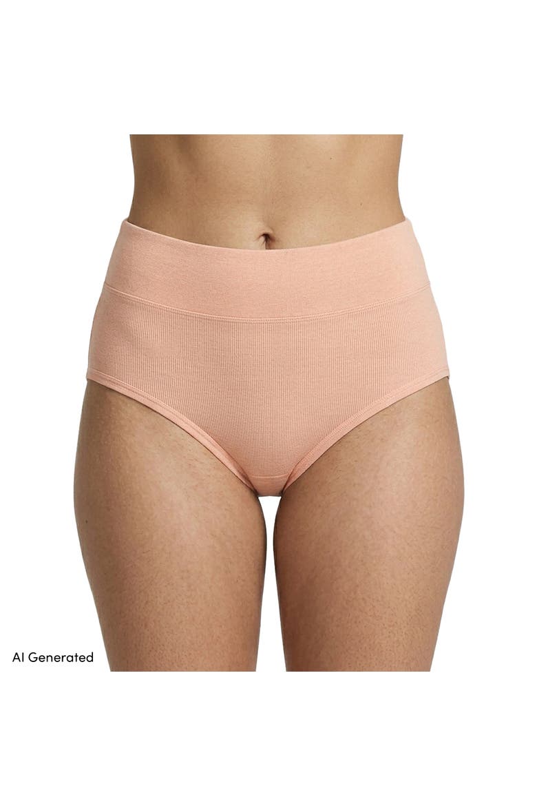 High Rise Full Coverage Brief Soft Essential Everyday 3 Pack Panties, Alternate, color, Clay/Blush/Blk