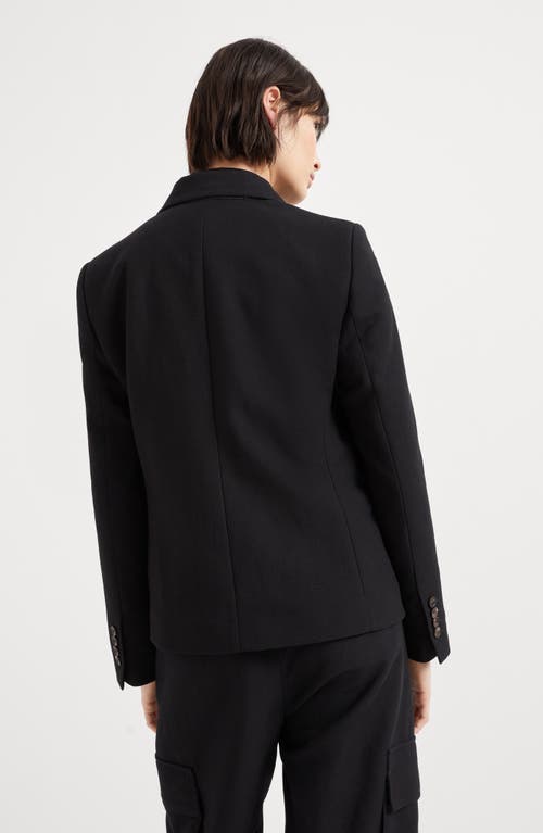 Brunello Cucinelli Cavalry Blazer With Monili In Black