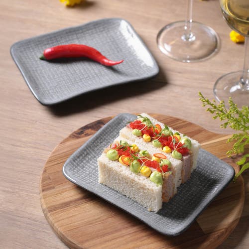 Porto Brasil Rectangular Platter Juta Set Of 4 In Gray