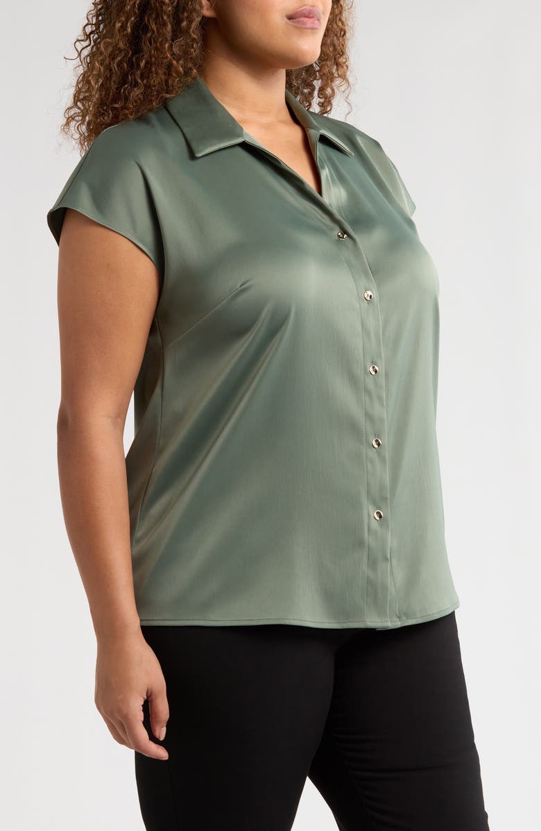 Anne Klein Button-Up Top, Alternate, color, 