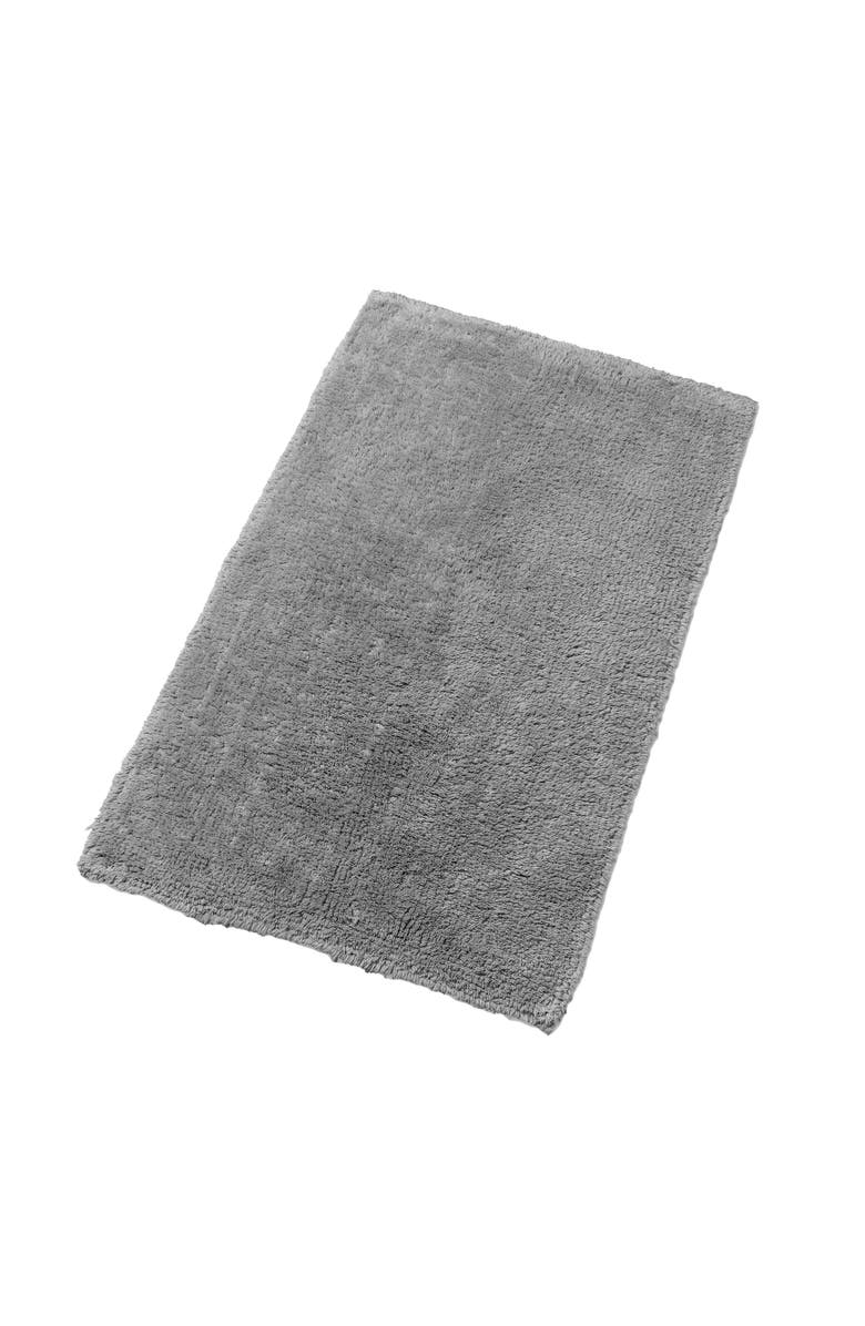 CHRISTY Reversible Deep Pile Thick Cotton Bath Rug, Main, color, Silver