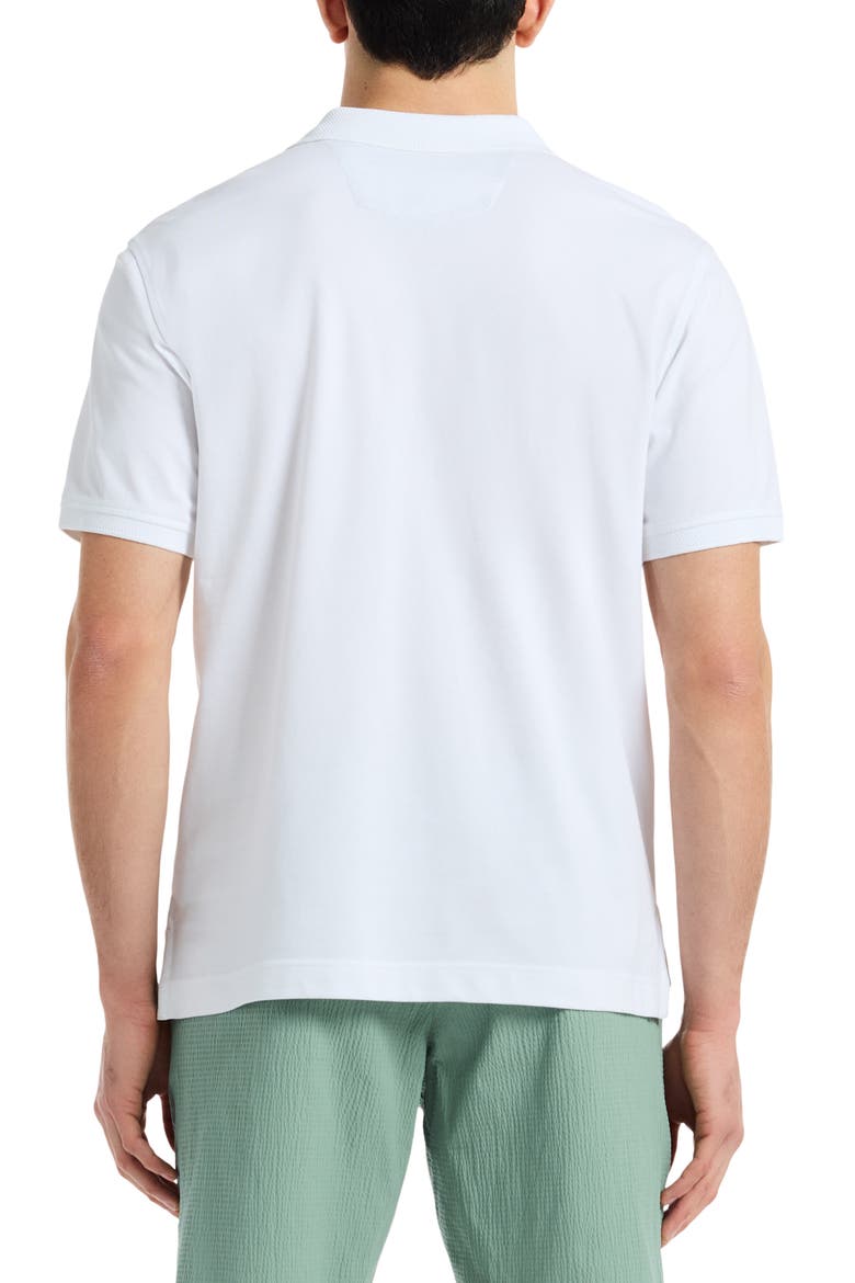 Monkey Business Embroidered Cotton Piqué Polo, Alternate, color, WHITE