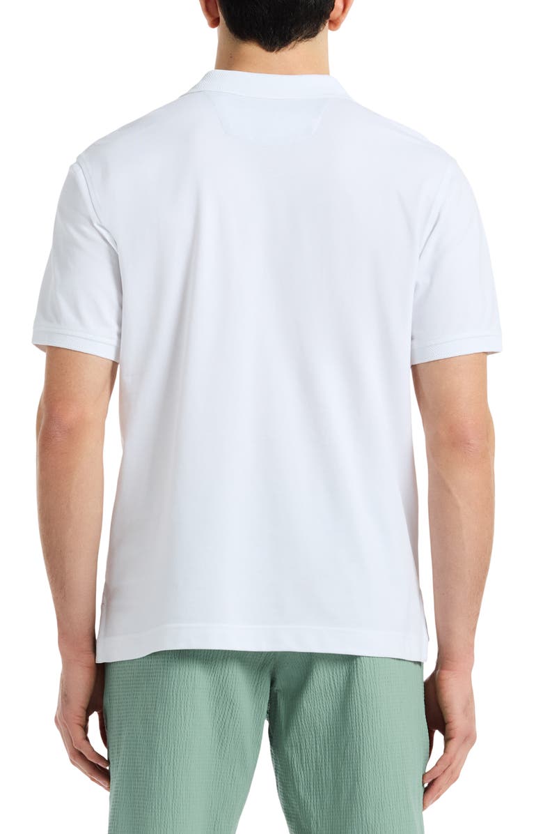 Robert Graham Monkey Business Embroidered Cotton Piqué Polo, Alternate, color, White