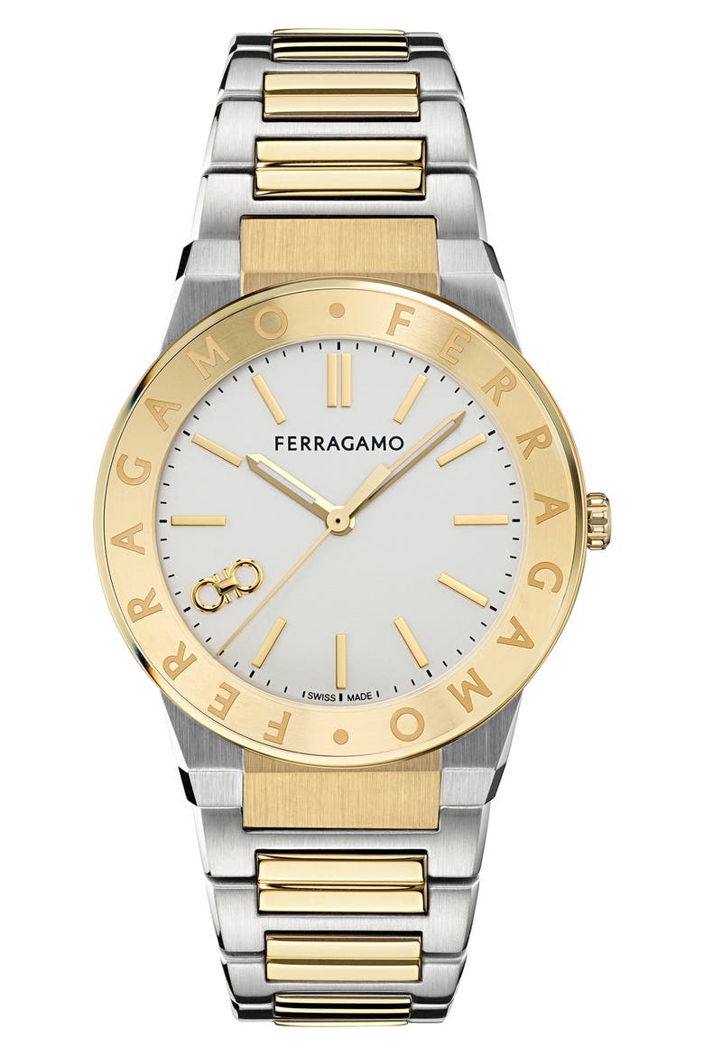 Logo Two-Tone Bracelet Watch, 41mm, Main, color, TWO TONE