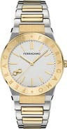 FERRAGAMO Logo Two-Tone Bracelet Watch, 41mm