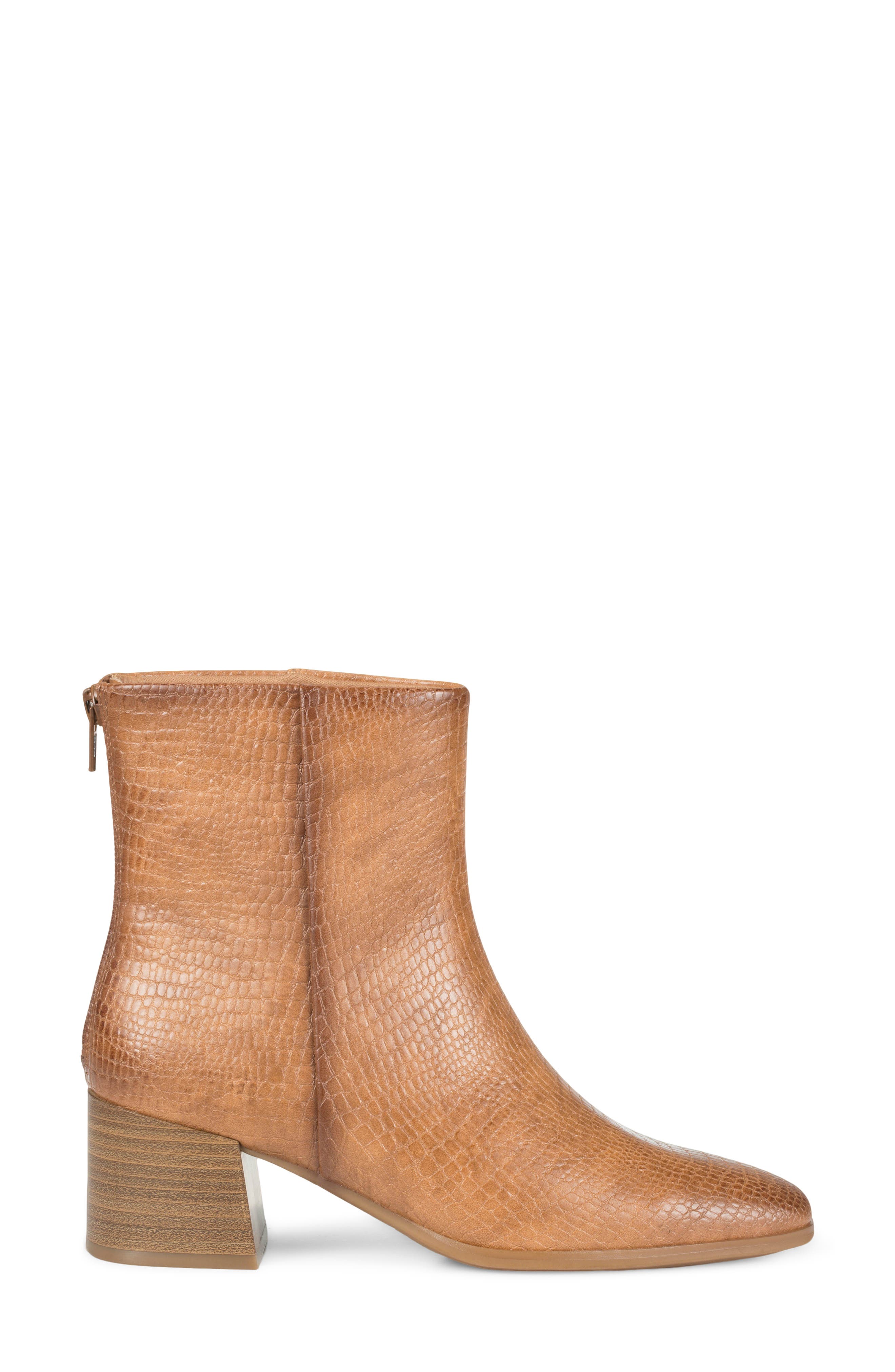 Walless Faux Leather Bootie, Alternate, color, DARK ALMOND