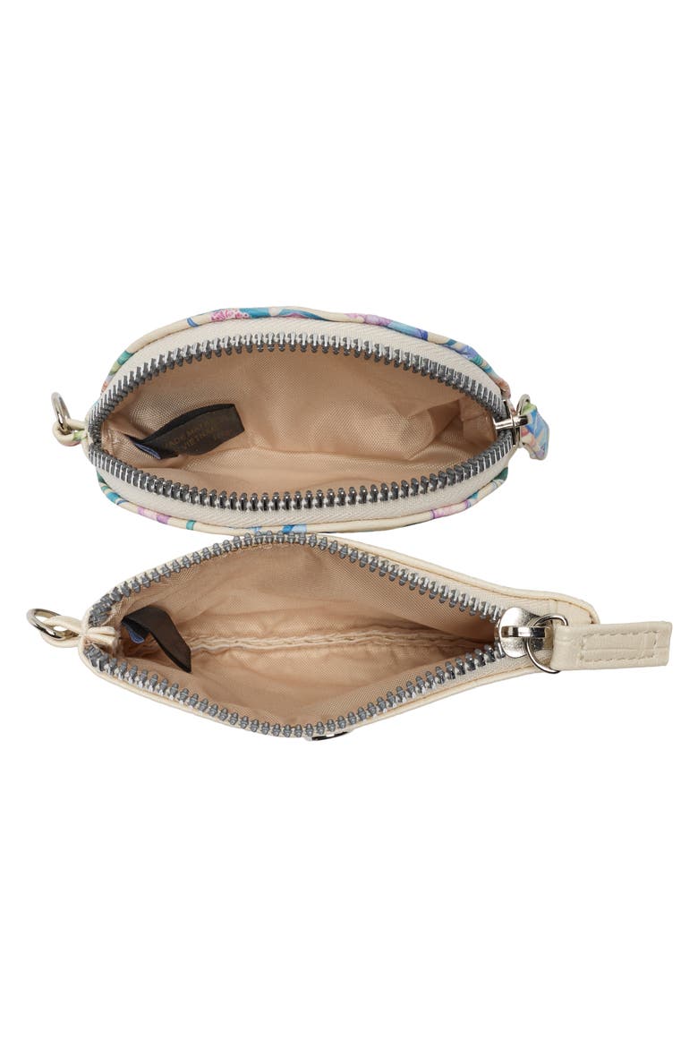 Kelly Set of 2 Pouches, Alternate, color, MULTI IRIS/ PARCHMENT