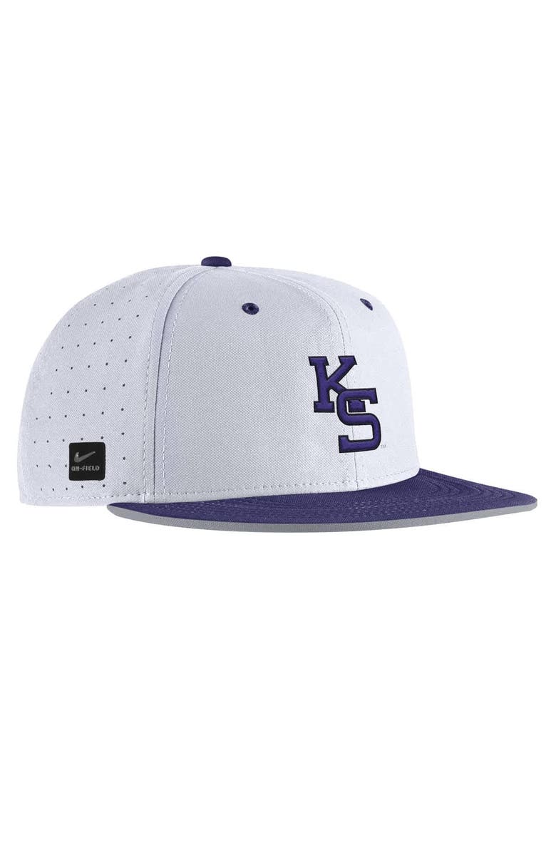 Nike Men's Nike White Kansas State Wildcats 2025 On-Field True Performance Baseball Fitted Hat, Alternate, color, White