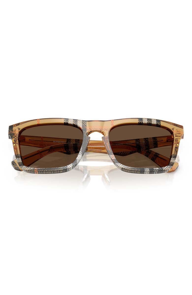 Burberry 57mm Square Sunglasses, Alternate, color, Light Brown