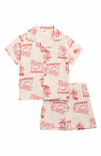 Happy Threads Kids' Disney® Pixar® Cars Gauze Camp Shirt & Shorts Set