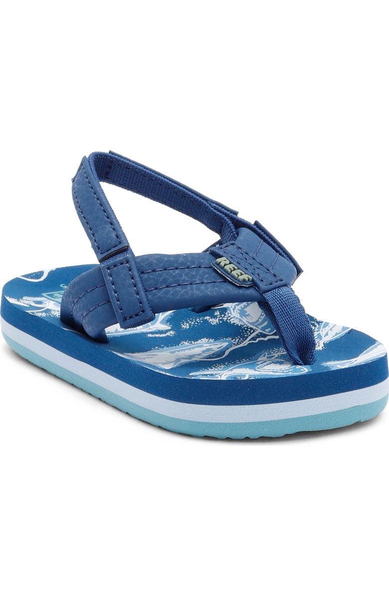 Reef Little Ahi Sandal, Main, color, Royal Sharks
