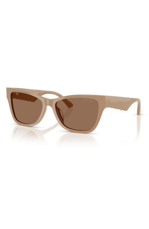 Jimmy Choo 55mm Pillow Sunglasses In Brown