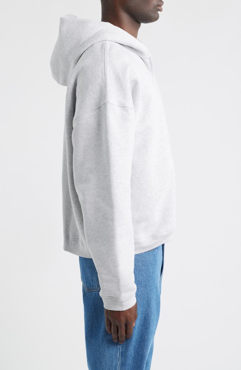 Represent Initial Oversize Full Zip Hoodie, Alternate, color, Ice Grey Marl