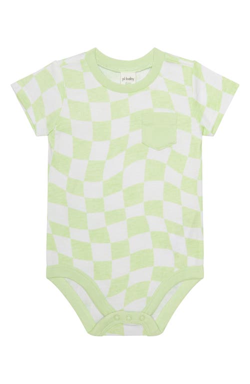 Pl Baby By Petit Lem Bodysuit, Shorts & Hat Set In Green