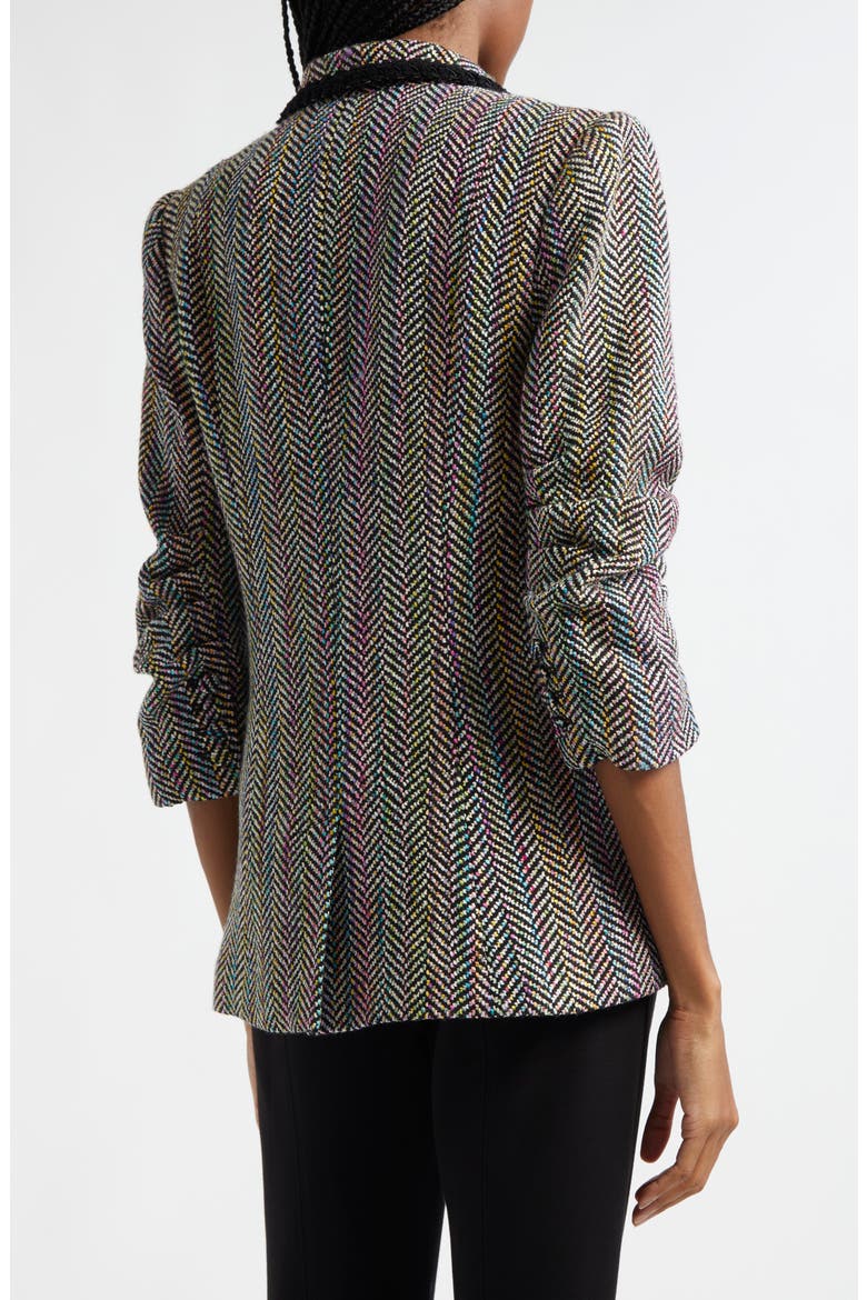 Khloe Bouclé Blazer, Alternate, color, BLACK MULTI