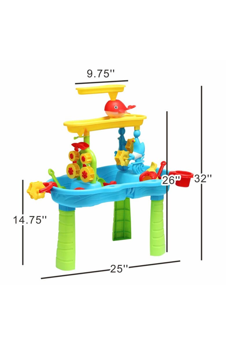 Trimate Toddler Sensory Sand and Water 3 Tier Table, Alternate, color, Multicolored