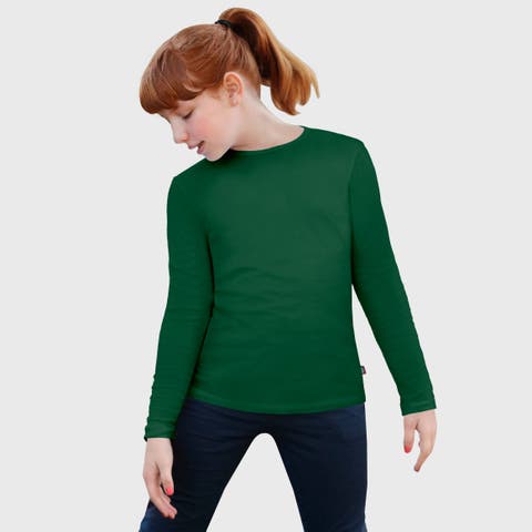 Baby Girls Long Sleeve Soft 100% Cotton Jersey T-Shirt