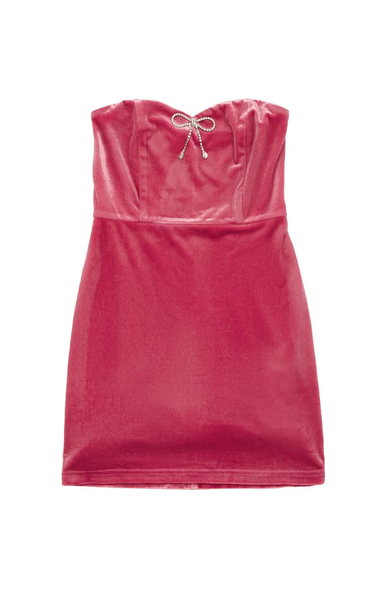 Theme Ella Velour Diamond Bow Dress, Main, color, Pink