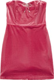 Theme Ella Velour Diamond Bow Dress