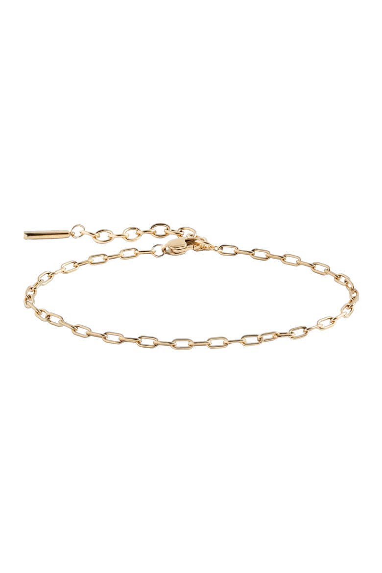Everyday Paperclip Chain Bracelet, Main, color, Gold