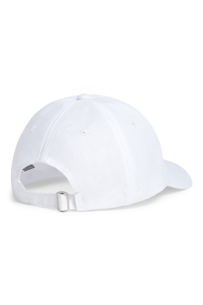 Linen & Cotton Blend Baseball Cap, Alternate, color, WHITE
