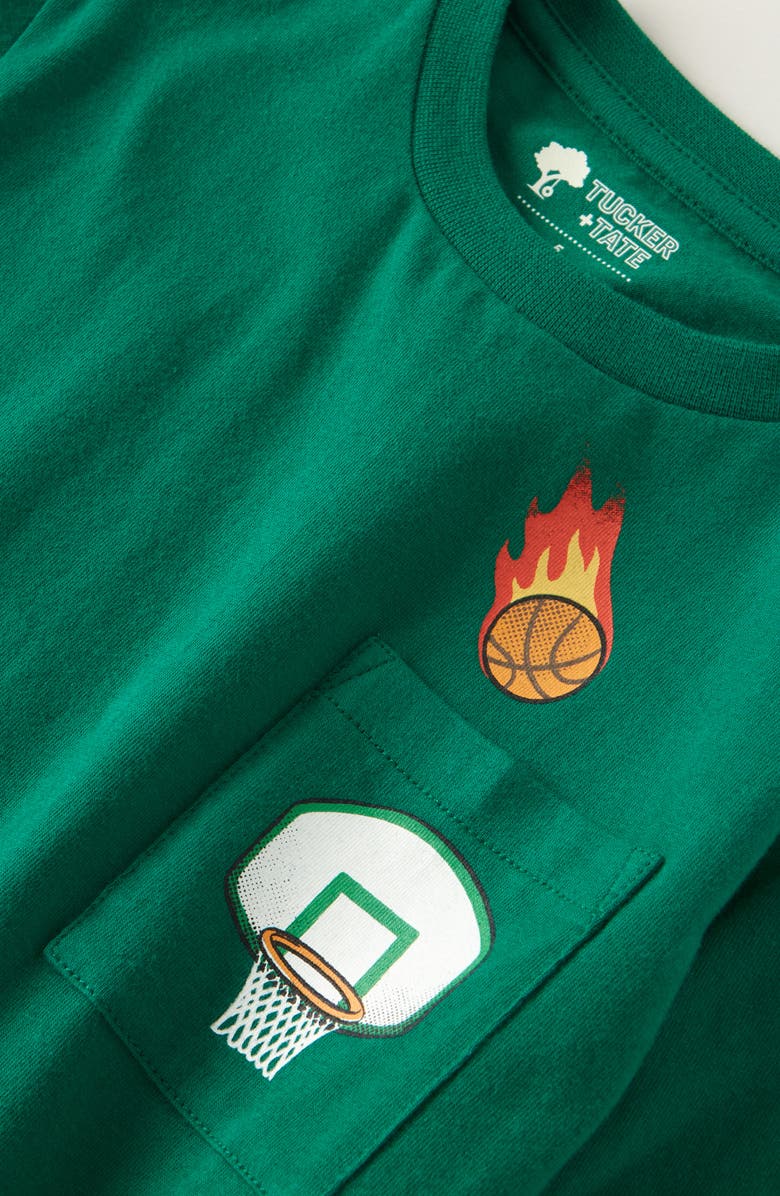 Tucker + Tate Kids' Graphic Pocket T-Shirt, Alternate, color, Green Pothos Basketball Pocket