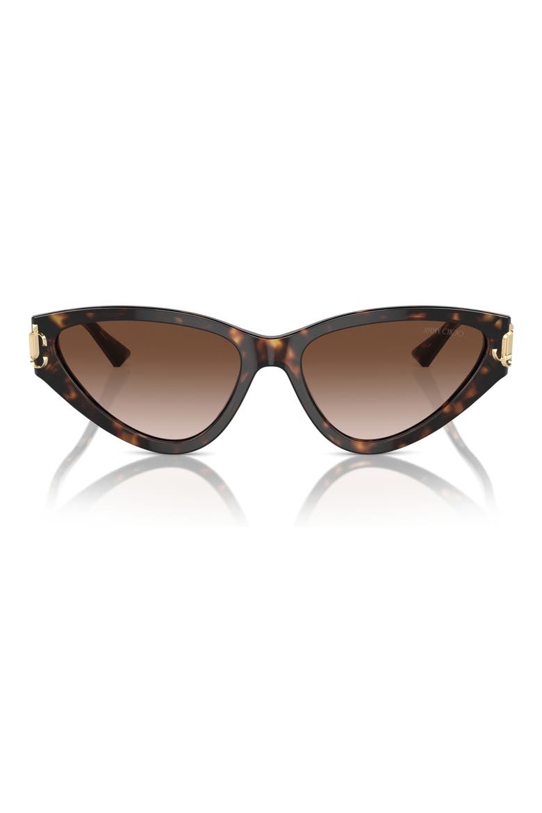 55mm Gradient Cat Eye Sunglasses, Main, color, HAVANA / GRADIENT BROWN