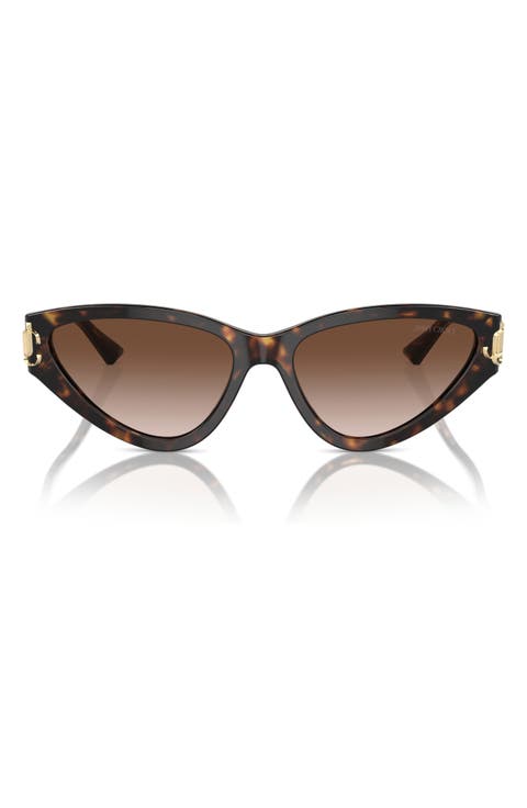 55mm Gradient Cat Eye Sunglasses