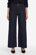 FRAME Le Pixie Slim Palazzo Patch Pocket High Waist Wide Leg Jeans