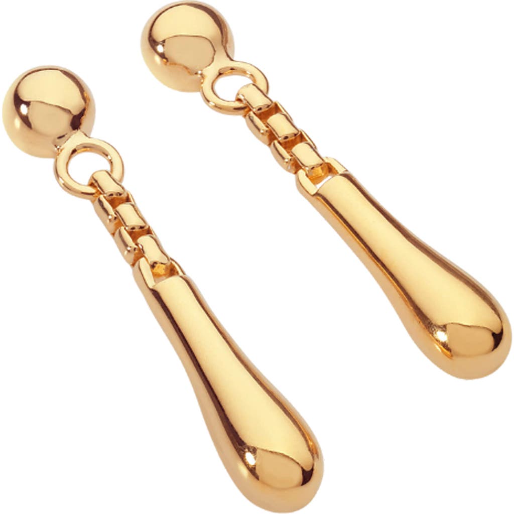 Lucy Quartermaine Short Drop Earrings In Gold