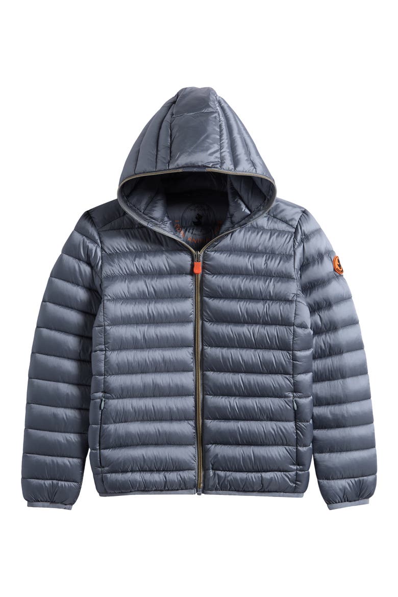 Kids' Iris Shiny Puffer Jacket, Main, color, BLUE FOG