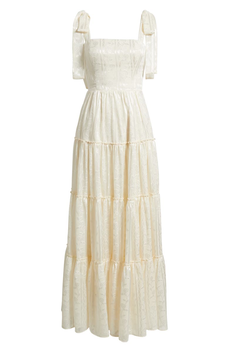 Lulus Andrea Jacquard Maxi Cocktail Dress, Alternate, color, 