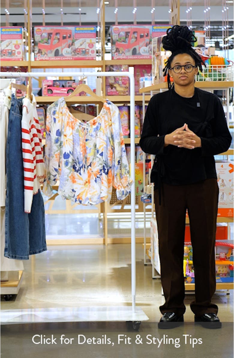 Floral Keyhole Off the Shoulder Top, sales video thumbnail