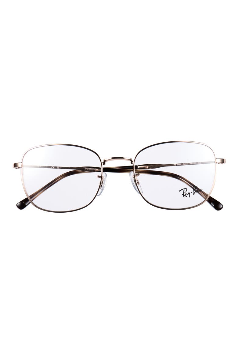 53mm Irregular Optical Glasses, Main, color, ROSE GOLD