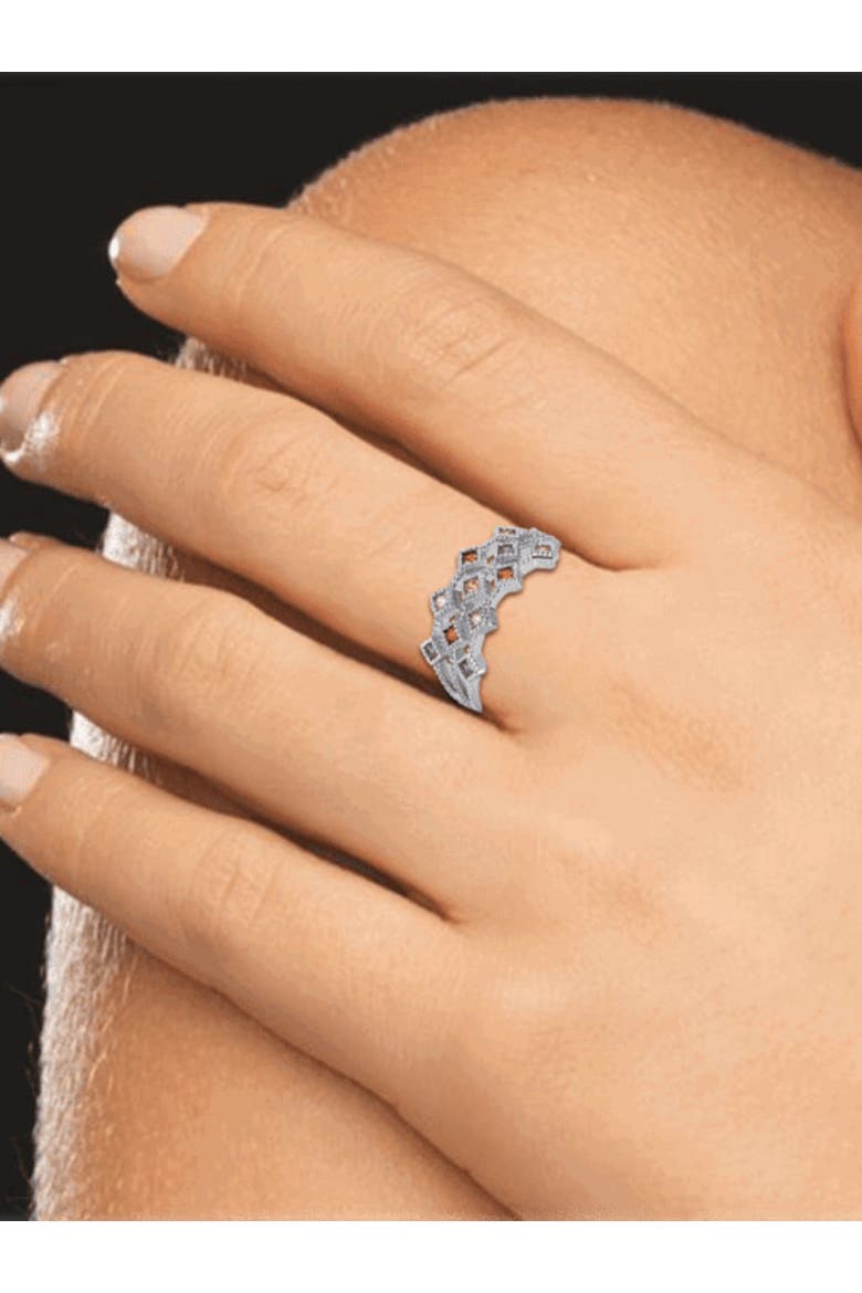 Cubic Zirconia Multicolor Ring, Alternate, color, Silver