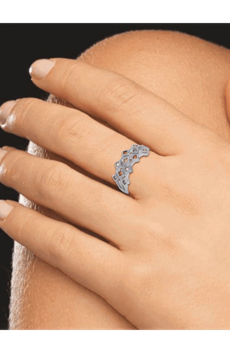 Hollywood Sensation Cubic Zirconia Multicolor Ring, Alternate, color, Silver