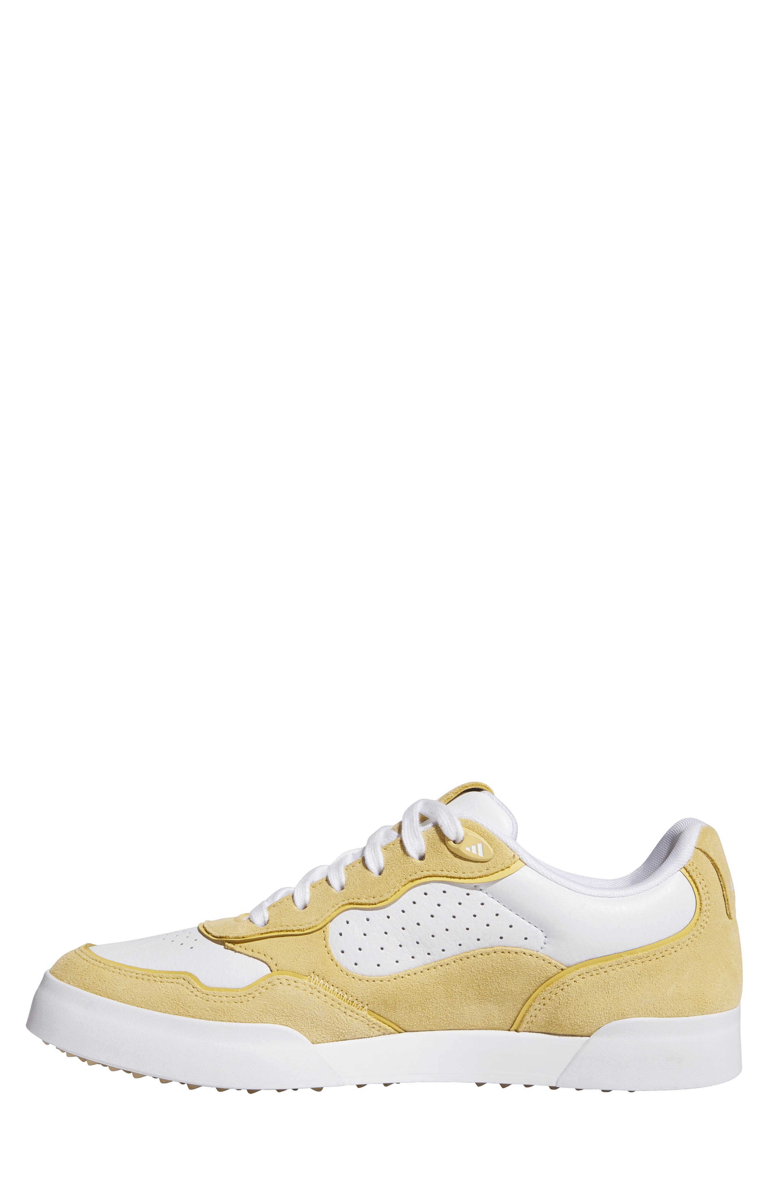 adidas Retrocross 25 Spikeless Golf Shoe, Alternate, color, White/ Oat/ Gum