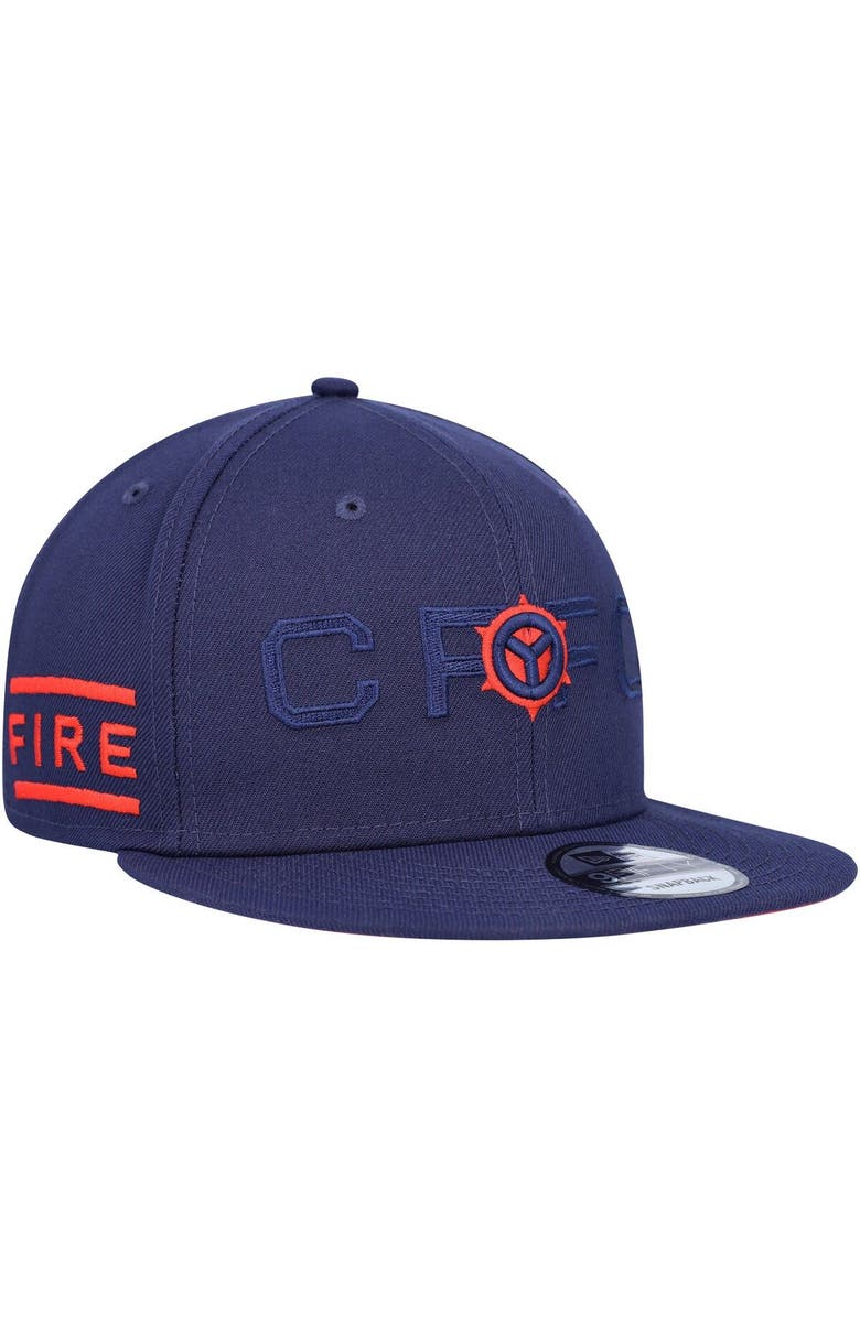 New Era Men's New Era Navy Chicago Fire Kick Off 9FIFTY Snapback Hat, Main, color, 