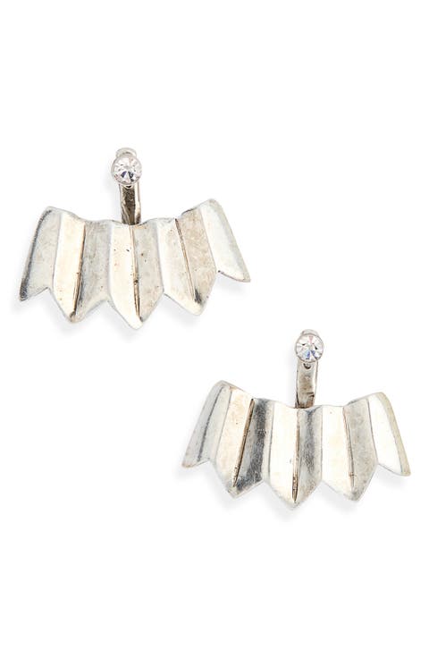 Crystal Crown Ear Jackets