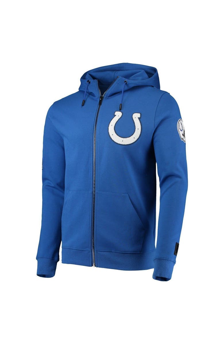 PRO STANDARD Men's Pro Standard Royal Indianapolis Colts 4-Hit Full-Zip Hoodie, Alternate, color, 
